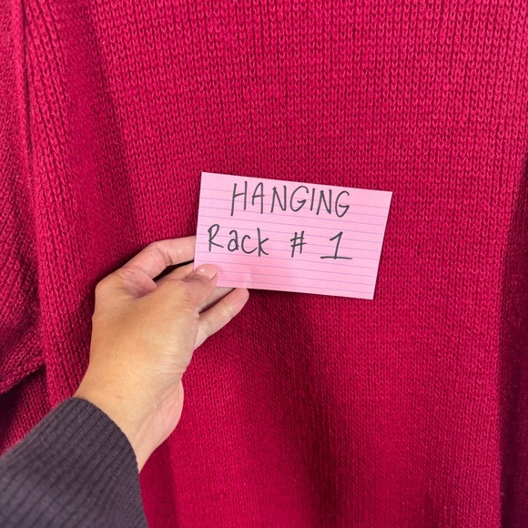 Vintage Elegant Pinkish Red Wool Mohair Blend Long Maxi Cardigan Oversized Coat - Picture 15 of 15